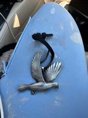 Oberon Design Pewter Peace Dove Ornament with Leather Cord
